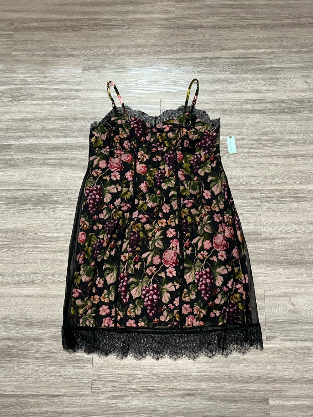 Anthropologie Maeve Fruit & Floral Dress NWT 1X Lace Trim Plus Size - Picture 4 of 16